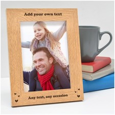 Personalised Photo Frame Any Text Picture Frame Gift Family Friends Men Women