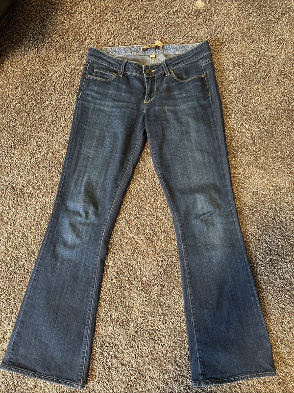 Paige Laurel Canyon Boot Cut Jeans Women’s 29 Premium Denim Country Rodeo Blue