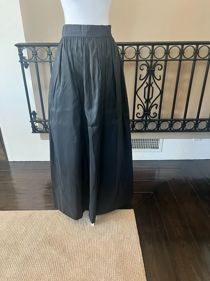 Vintage Adolfo Full Length Black Taffeta Silk Skirt- Size S or 28" Waist - Image 2 of 3