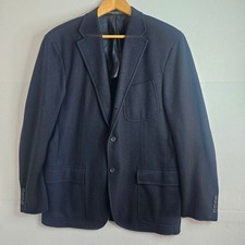 Polo Ralph Lauren Mens 42R Navy Wool Cashmere Herringbone Blazer Italy Princeton