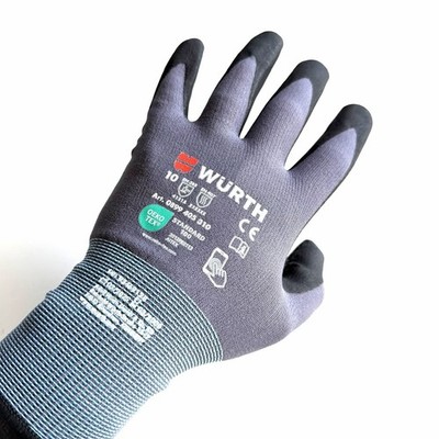 6x WÜRTH Arbeitshandschuhe 'Multifit-Nitril Plus' [Gr. wählbar 7-11] Touchscreen