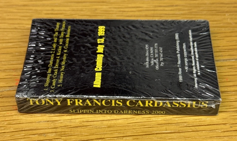 Tony Francis Cardassius–Slippin Into Darkness 2000 Promo Rap Tape Cassette - Image 4 of 4