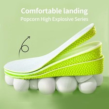 2 Pairs Height Increase Insoles Breathable Sweat-Absorbent Fit Shoes Non-Slip