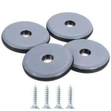4Pcs Furniture Sliders 2" PTFE Round Screw-On Furniture Pads with Screw