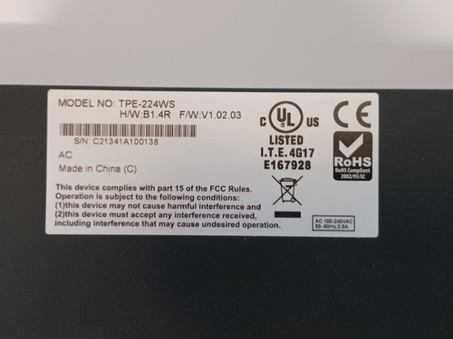 Interruptor PoE+ inteligente web Trendnet TPE-224WS 28 puertos 10/100 con soportes - Imagen 6 de 6
