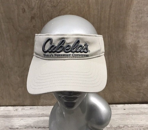 Cabelas Baseball Visor Hat Cap StrapBack Brown Logo Adjustable Outdoor