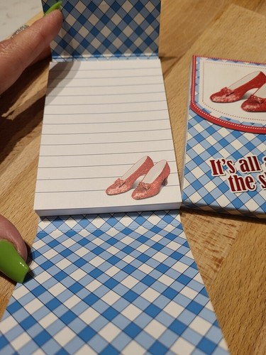 New -Lot of 3- It's All About the Shoes Magnetic Wizard of Oz Notepads by Vandor - Picture 3 of 4