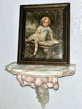 Signed Litho Edouardo Cabane (1857-1942) French School Girl Sheet Music Framed