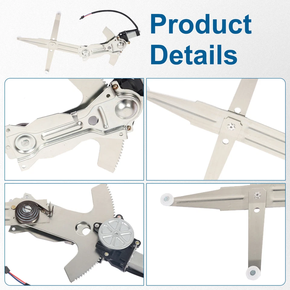 Par de reguladores de ventana delantera con motor para Pontiac Firebird Chevy Camaro 1993-2002 Foto 2 de 4