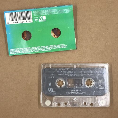 3RD BASS Cassette Tape THE CACTUS ALBUM 80s Rap Hip Hop MF DOOM ZEV LOVE X DEBUT - Picture 3 of 7