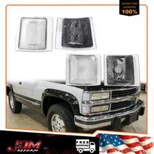 4CPS Clear Front Side Marker Signal Lights For 94-00 Chevy&GMC C/K Pickup Trucks