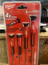 Milwaukee 48-22-2604 4-Pc All Metal Core Precision Machined Screwdriver Set