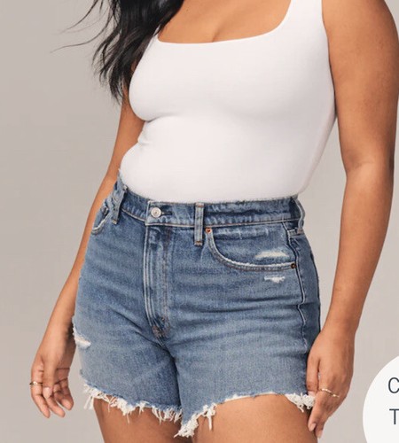 fitch High Rise 4 Inch Mom Shorts size 