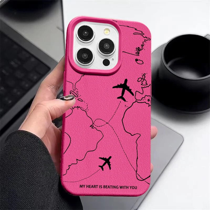 Phone Case For iPhone 16 15 Pro Max 14 13 12 11 Plane Silicone TPU Soft Cover
