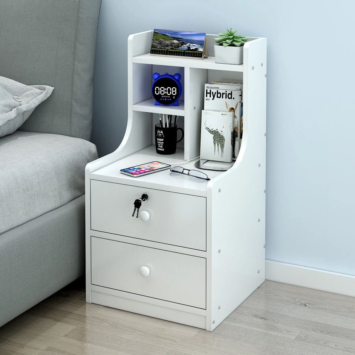 Lockable bedside table deals