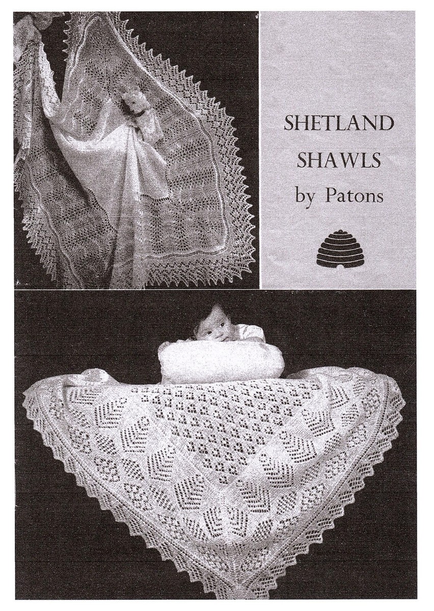 Lace Vintage Baby Shawl Patterns Shetland Shawls Knitting Pattern