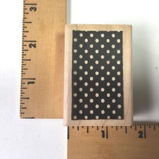 Savvy Rubber Stamp - Rectangle Background Polka Dots Block 250E - NEW