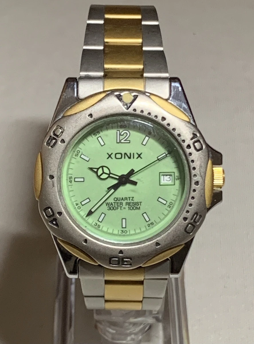 XONIX Men Sports Watch Quartz Analog WR 100 M New Battery