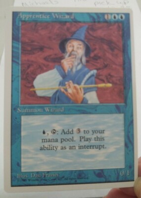 MTG Apprentice Wizard Fourth Edition Regular Common NOS See Description