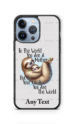 Mother's Day Cute Sloth Family Personalized Phone Case fits iPhone Samsung Gift
