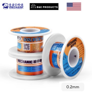 Mechanic HX-T100 0.2mm Mild Rosin Core 183°c Melting High Purity G.W. 55g 