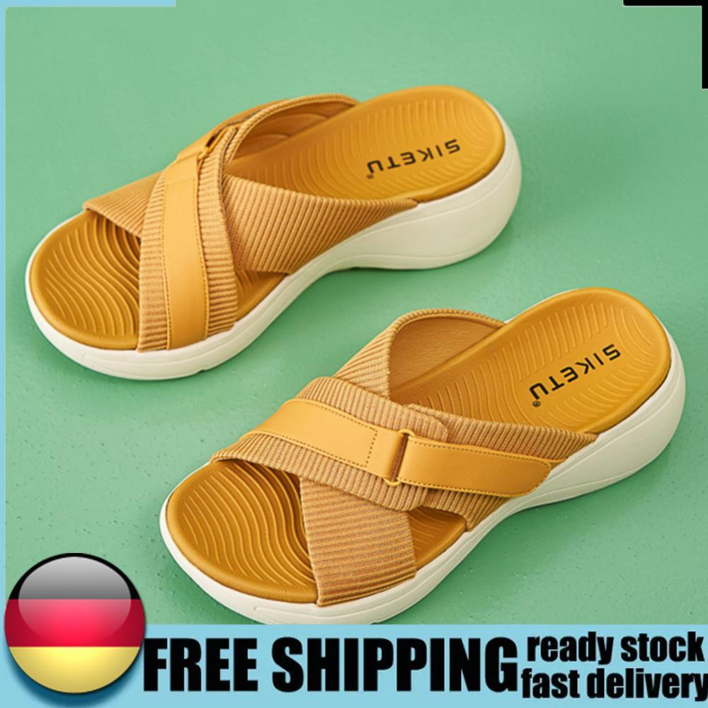 APL Women Comfortable Cross Strap Soft Sandals Slide Sandals Ho Shoes for Summer