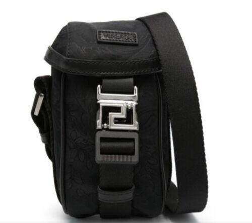 Versace Neo Nylon Jacquard Messenger/Phone Bag