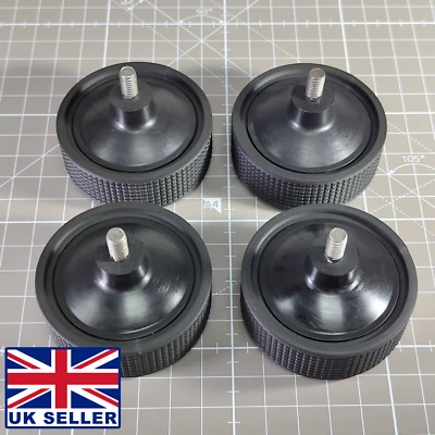 All Black Turntable Insulator Foot/Feet X4 for Technics SL1200/1210 MK2 MK7