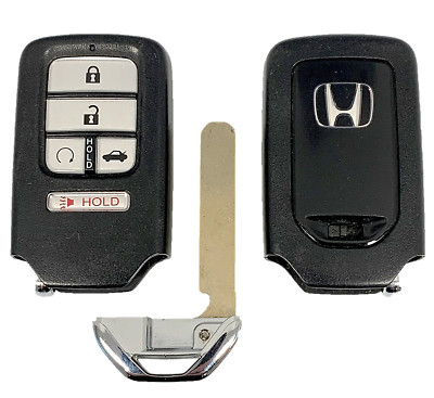 OEM Honda Keyless Remote Fob 5 Button RS + Uncut Key Insert OEM Honda KR5V2X
