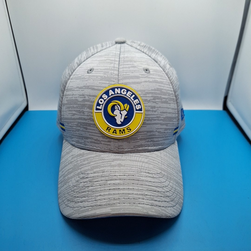 New Era 59Fifty Los Angeles LA Rams Hat NFL Sideline Fitted Cap Size 7 3/8 Gray