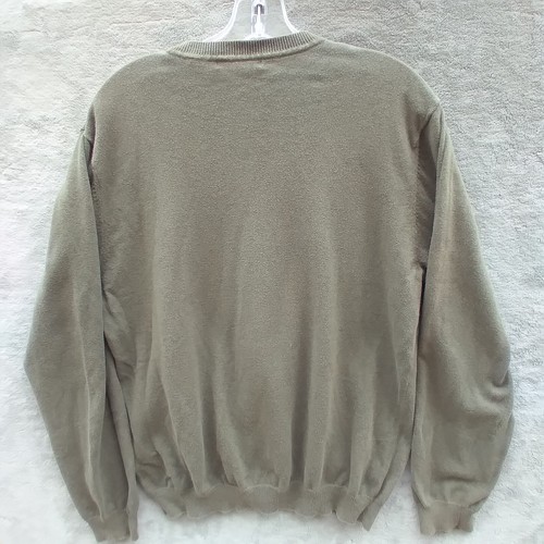 Mens Size M Argyle Sweater Cotton Knited Pullover Long Sleeve V Neck Van Heusen - Picture 3 of 11