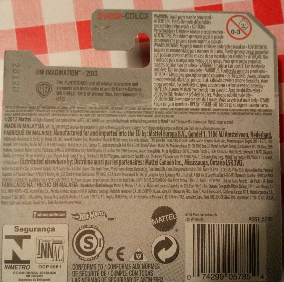 HOT WHEELS : the flintstones flintmobile _mint on CARD - Image 2 of 2