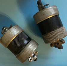 *USED* DIFFERENT BRANDS-MALE & FEMALE PLUGS-20A-250V/10A-600VAC(LOT OF 2)*