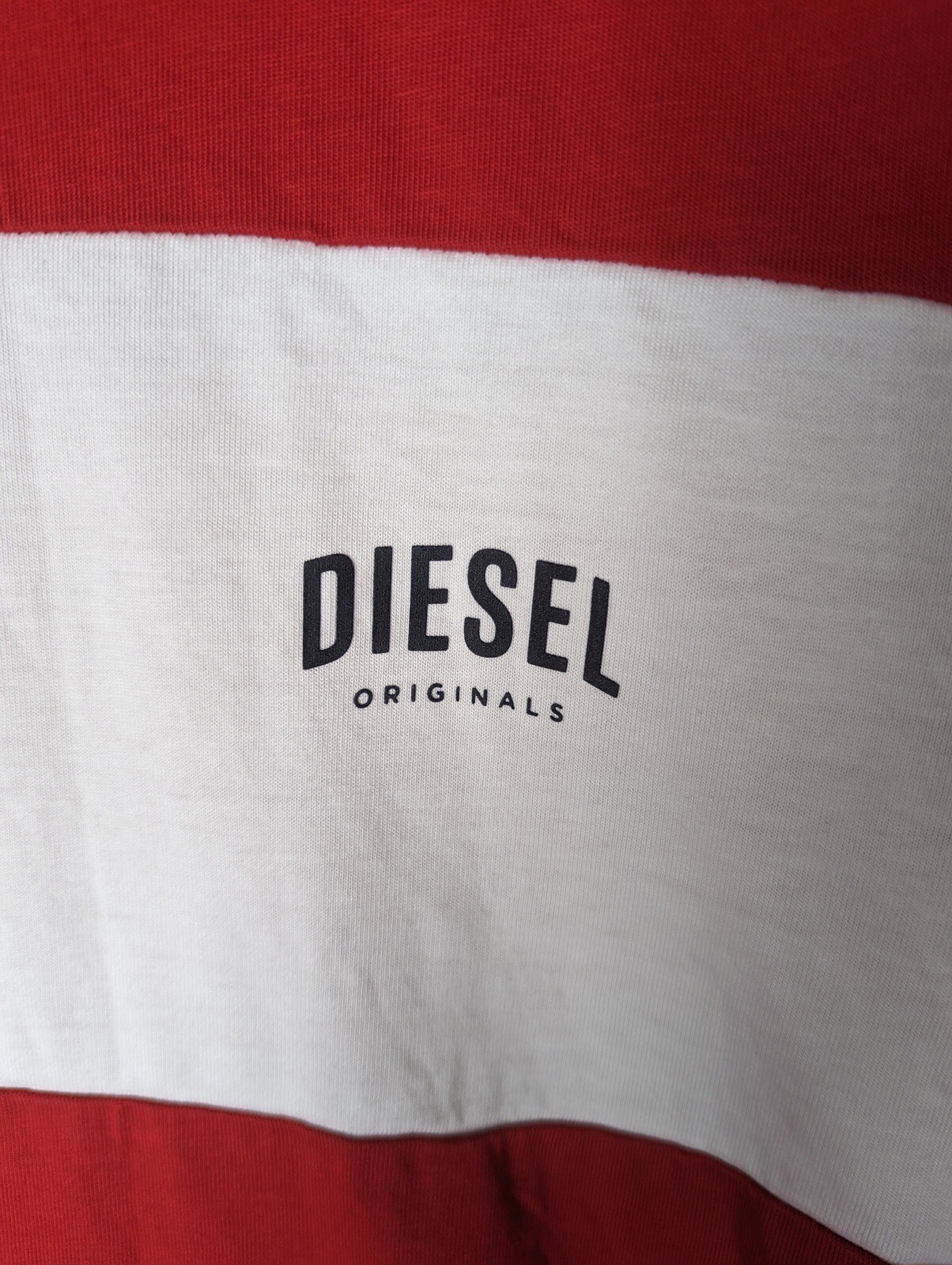 Diesel T Shirt Size Medium Red 100% Cotton Logo Designer Short sleeve Men’s image 2