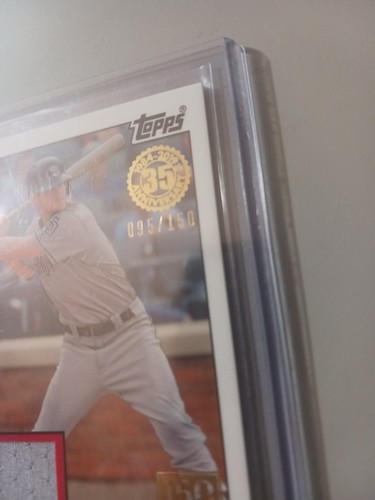 2019 TOPPS SERIES 1 WIL MYERS 1984 TOPPS RELIC 84R-WM #095/150 150TH ANNIVERSARY - Picture 2 of 2