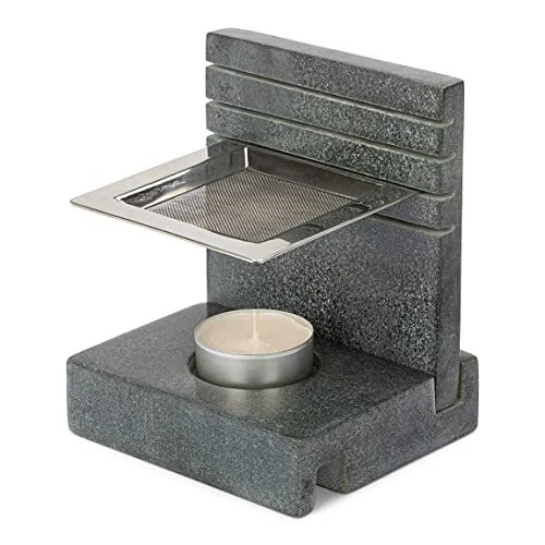 Leopacat Incensiere Lotus,Bruciatore Carbone per Incenso Forma di Loto Cono Ciotola Vintage a Riflusso con Coperchio in Zinco per Decorazione Della Casa, Ufficio e Meditazione 2,76 x 2,76 pollici