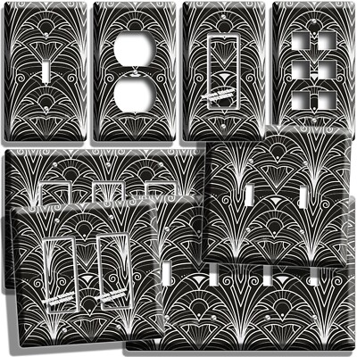 ART DECO RETRO 20'S  STYLE LIGHT SWITCH OUTLET WALL PLATES RETRO ROOM HOME DECOR