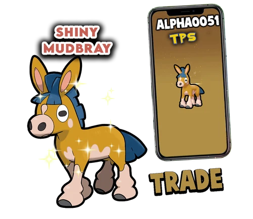 Pokemon Shiny Mudbray Registered Trade or 1M