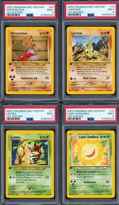Complete PSA 9 Pokemon 2002 1st Edition Neo Destiny Common Set | eBay