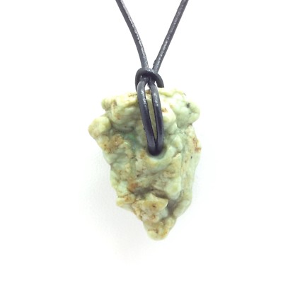 Botryoidaler Jade Kiesel Anhänger grüner Nephrit Jade Stein Halskette Mendocino #18