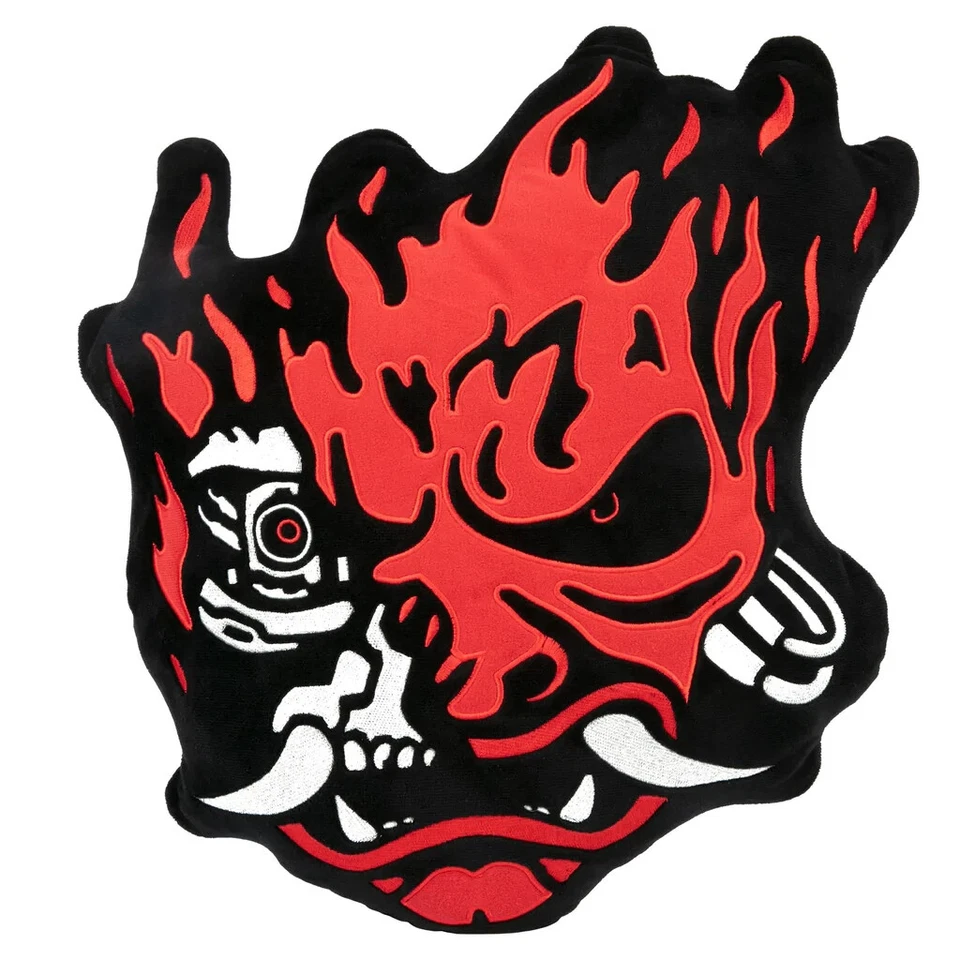 CyberPunk 2077 SAMURAI Demon 16" Pillow Plush AND pin BRAND NEW Jinx licensed - Image 4 of 4