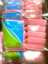 Curlers Small Pink Soft Foam Cushion Hair Rollers Tight Locking Clasp 2 Packs