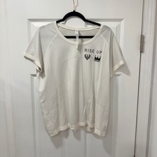 Lululemon Swiftly Tech Short Sleeve 2.0 White Rise Up Graphic Shirt 18 Top