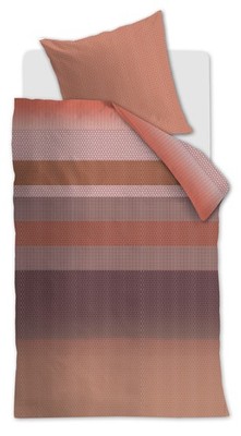 Beddinghouse Edel Bettwäsche Premium Satin gemustert rot grün sand 2tlg Bezug