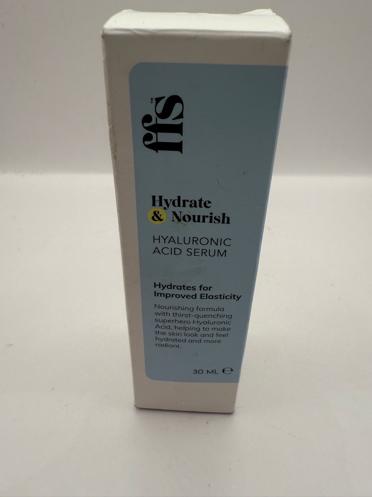 FFS Hydrate & Nourish Hyaluronic Acid Serum Face 30ml Boxed Hydrated Radiance