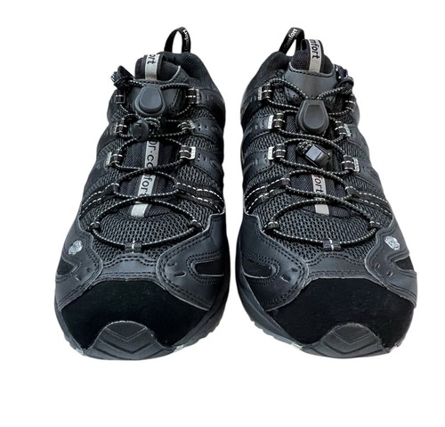 Dr Comfort Mens Orthopedic Shoes Size 10 W DRC Performance 7611 Black Mesh