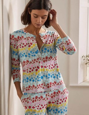 Boden - Alba Jersey Pyjama Top - Damen Tee Oberteil NEU - UK 8 EU 36