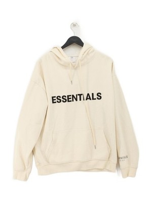 Essentials Herren Hoodie L Creme Grafik Baumwolle mit Polyester, Sonstige Pullover