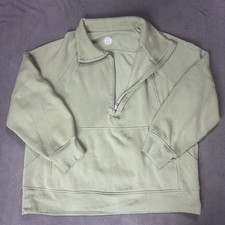 Lululemon Scuba Oversized Funnel Neck Half Zip Pullover Size XL/XXL Green Ladies