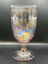 Pioneer Woman Pink Luster Finish Goblet Glass  12 oz